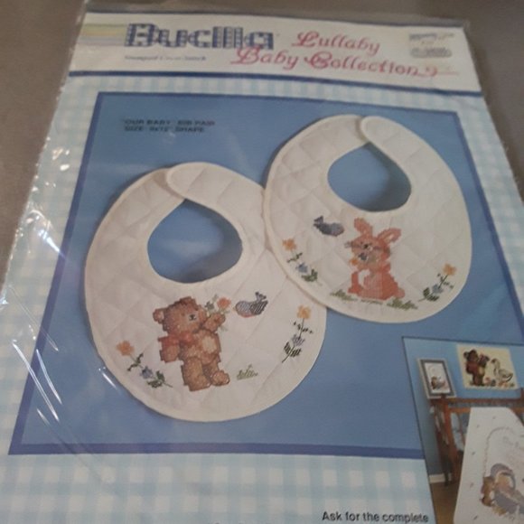 stamped baby bibs to embroider